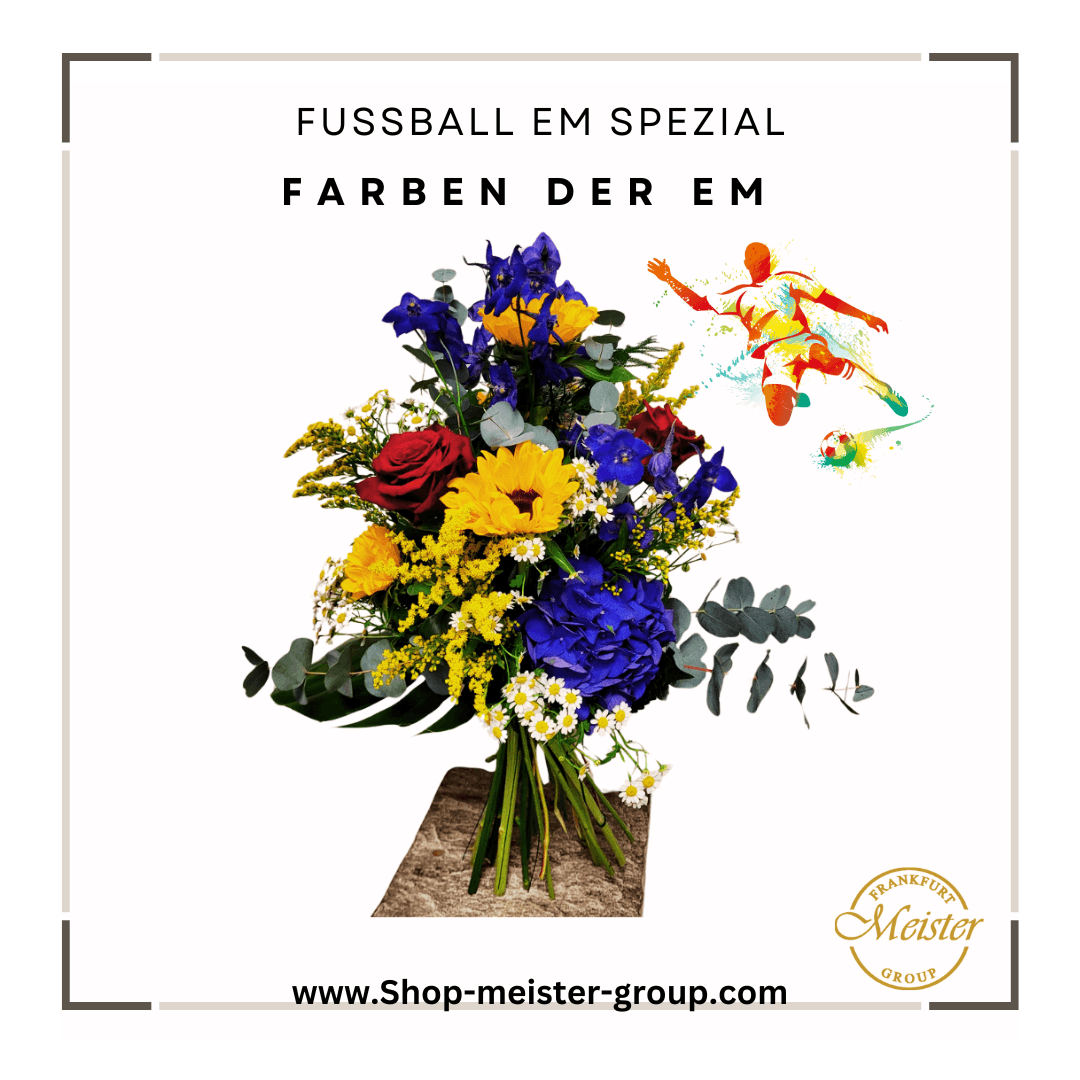 Blumenbouquet "Europameisterschaftsfreude" - Farben der EM - Meister Group Frankfurt