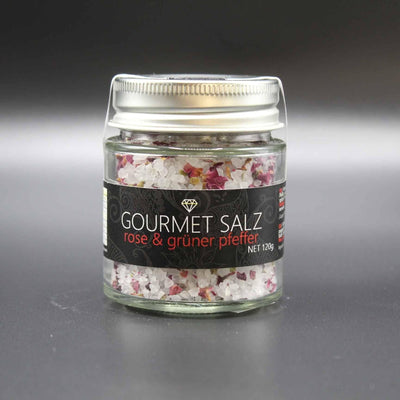 Gourmet Salz; Rose - grüner Pfeffer - Meister Group Frankfurt